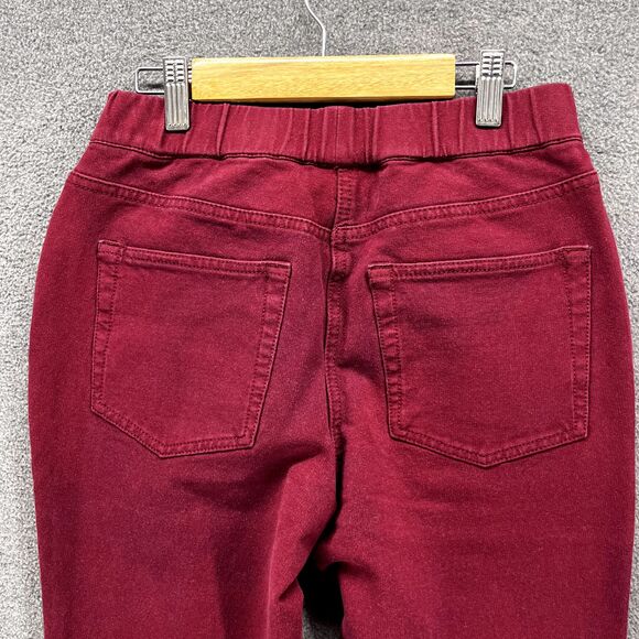 Dream Jeannes Pants womens XXS Red Flat Front Quaker Factory stretch Stright - Picture 4 of 13